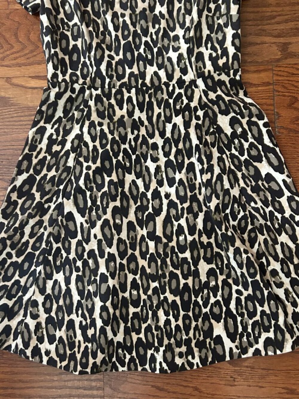 NWT Kate Spade New York Autumn Leopard Fit-and-Flare Dress Classic Beige Size 6 - Picture 8 of 15